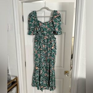Zara Floral Sweetheart Maxi Dress